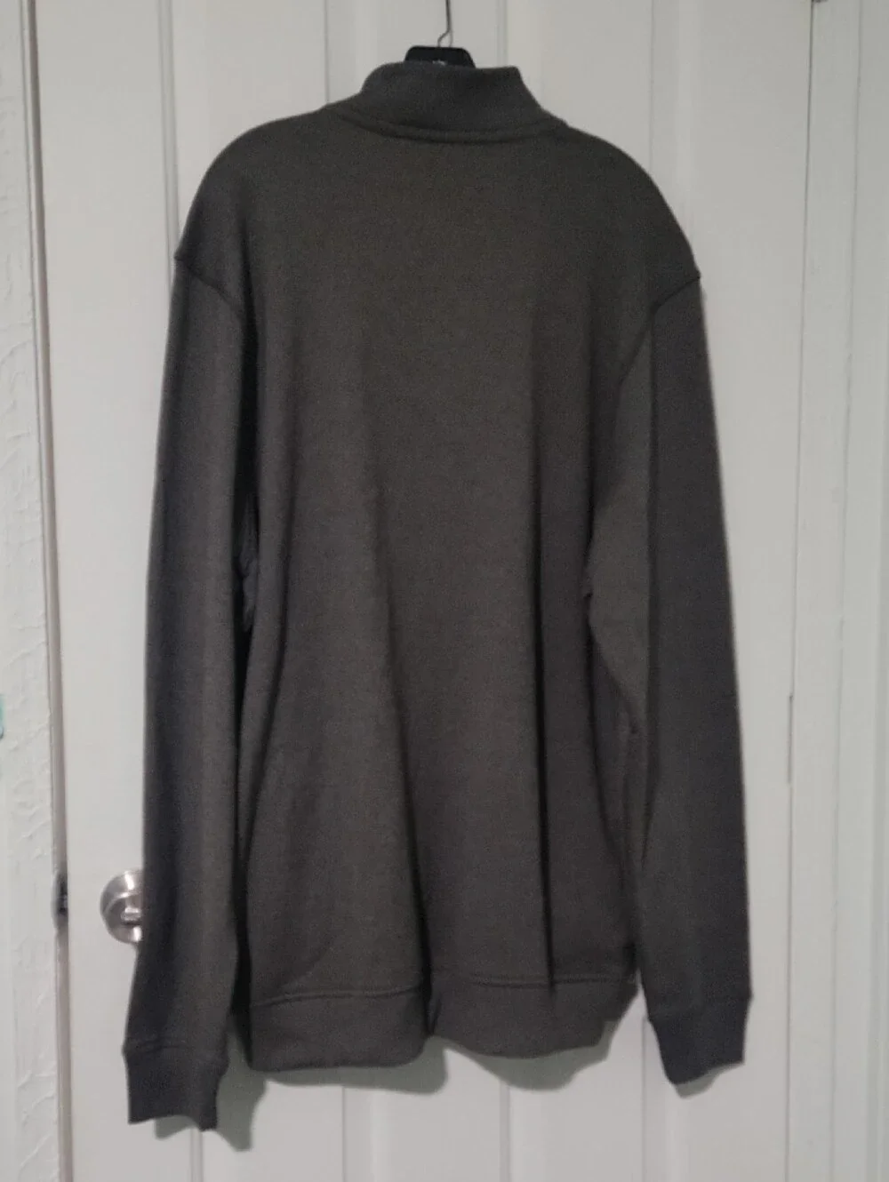 Travis Mathew Wall Button Up Placket Mock Neck Sweater -Gray Men's Size 2XL